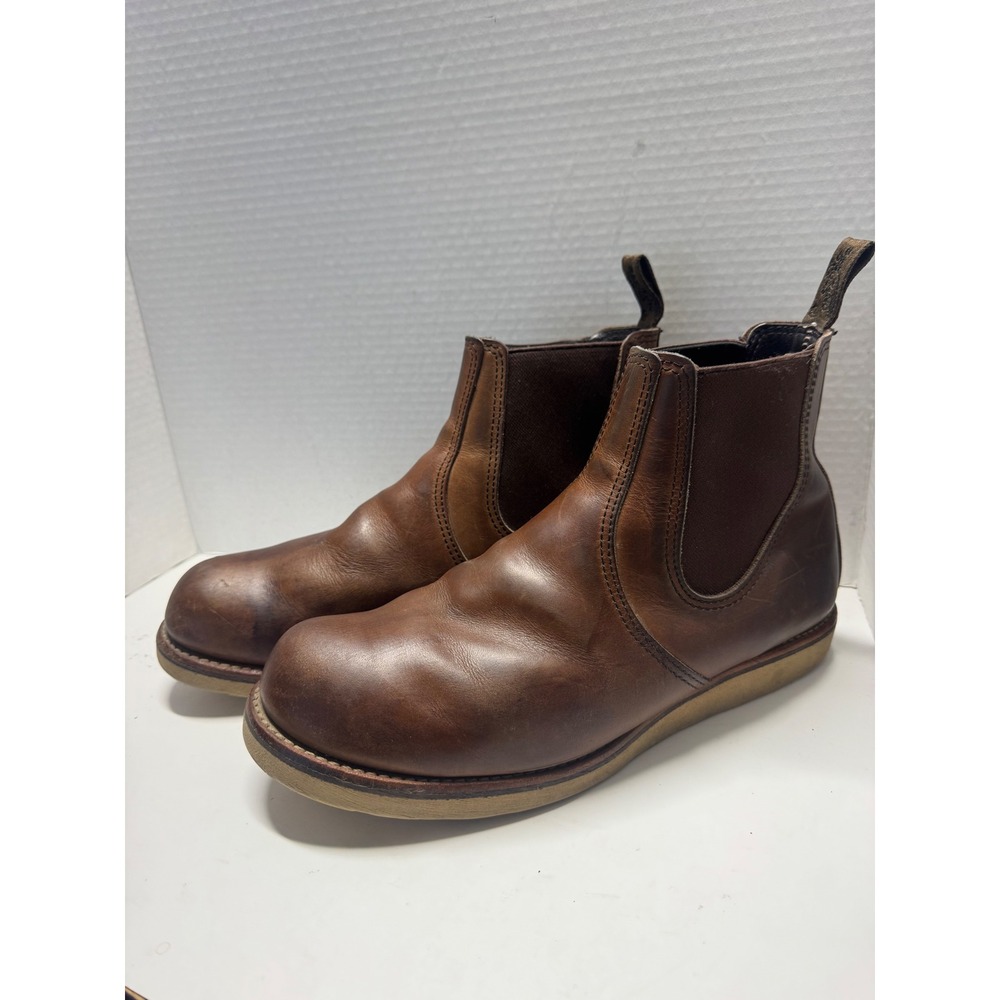 Red Wing Heritage 3190 Chelsea Boots Brown Leather Wedge Sole Mens 9.5 D